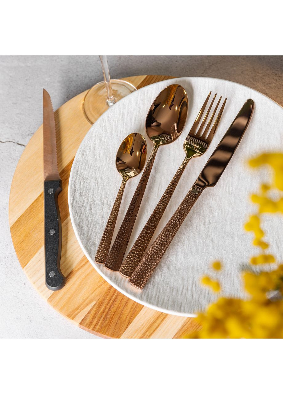 Набір столових приборів у футлярі на 6 персон столовий набір 30 предметів Бронза HP-20-29 Yiwu (351431214)