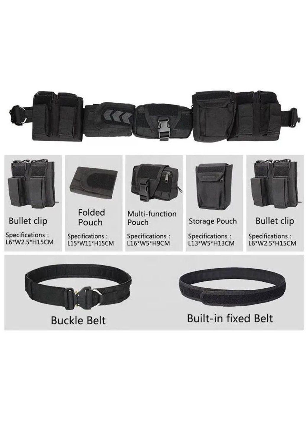 Пояс модульний розвантажувальний Yakeda з підсумками та системою Моллі Оливковий No Brand (332636484)