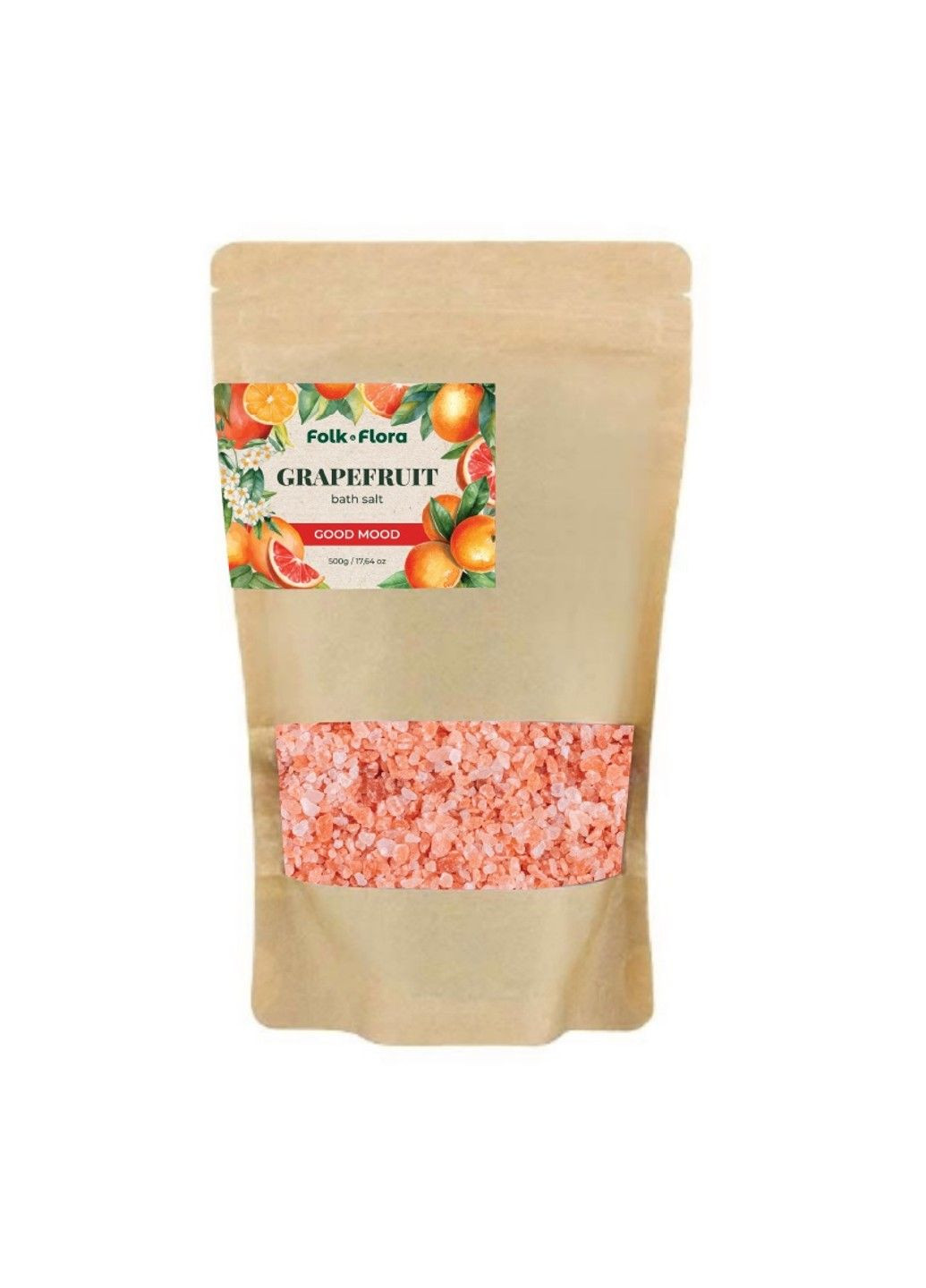 Сіль для ванни Грейпфрут 500 г Folk&Flora (298055480)
