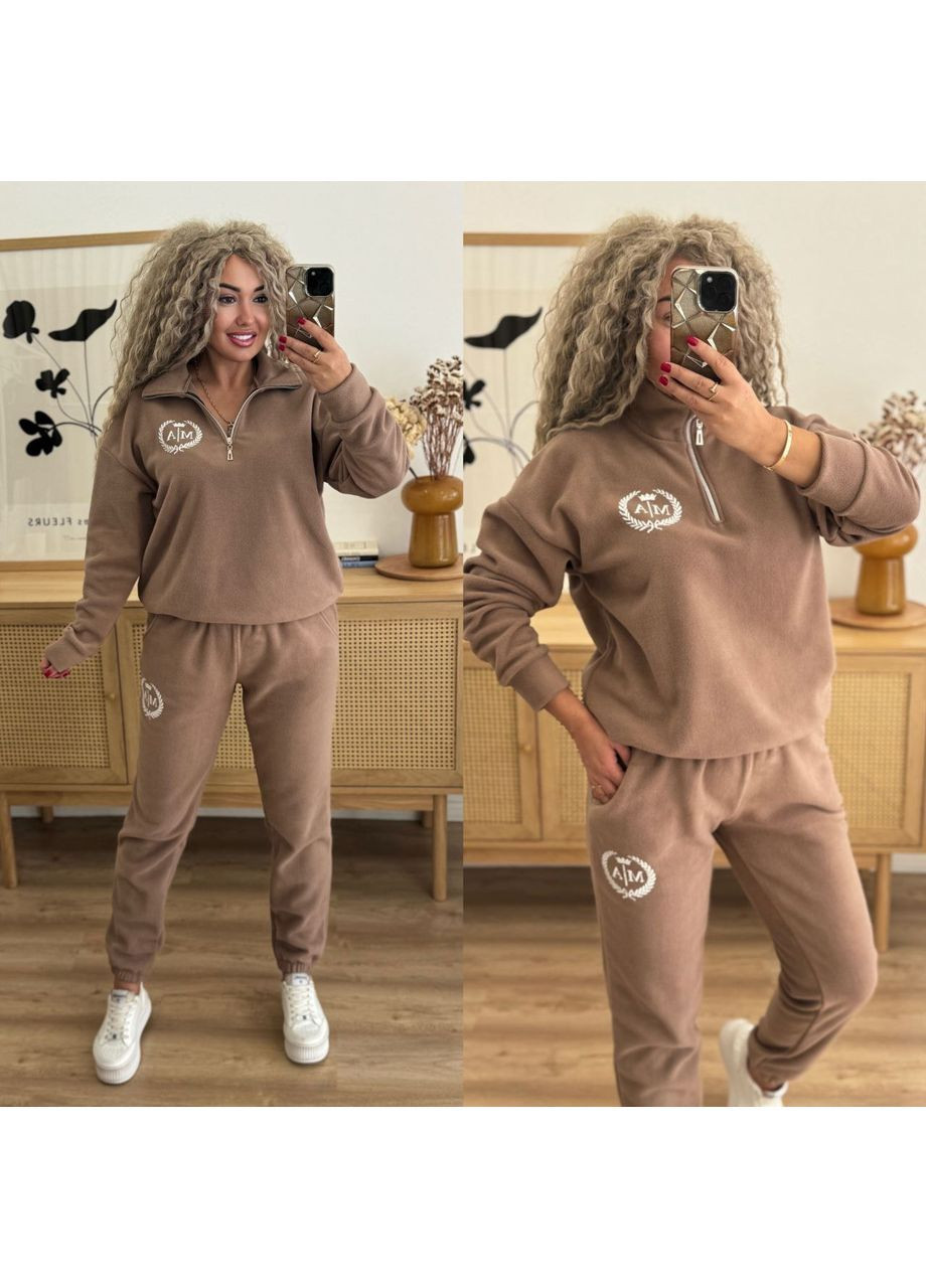 Костюм 181 Полар Фліс теплий,штани та кофта з логотипом Україна (369573660)