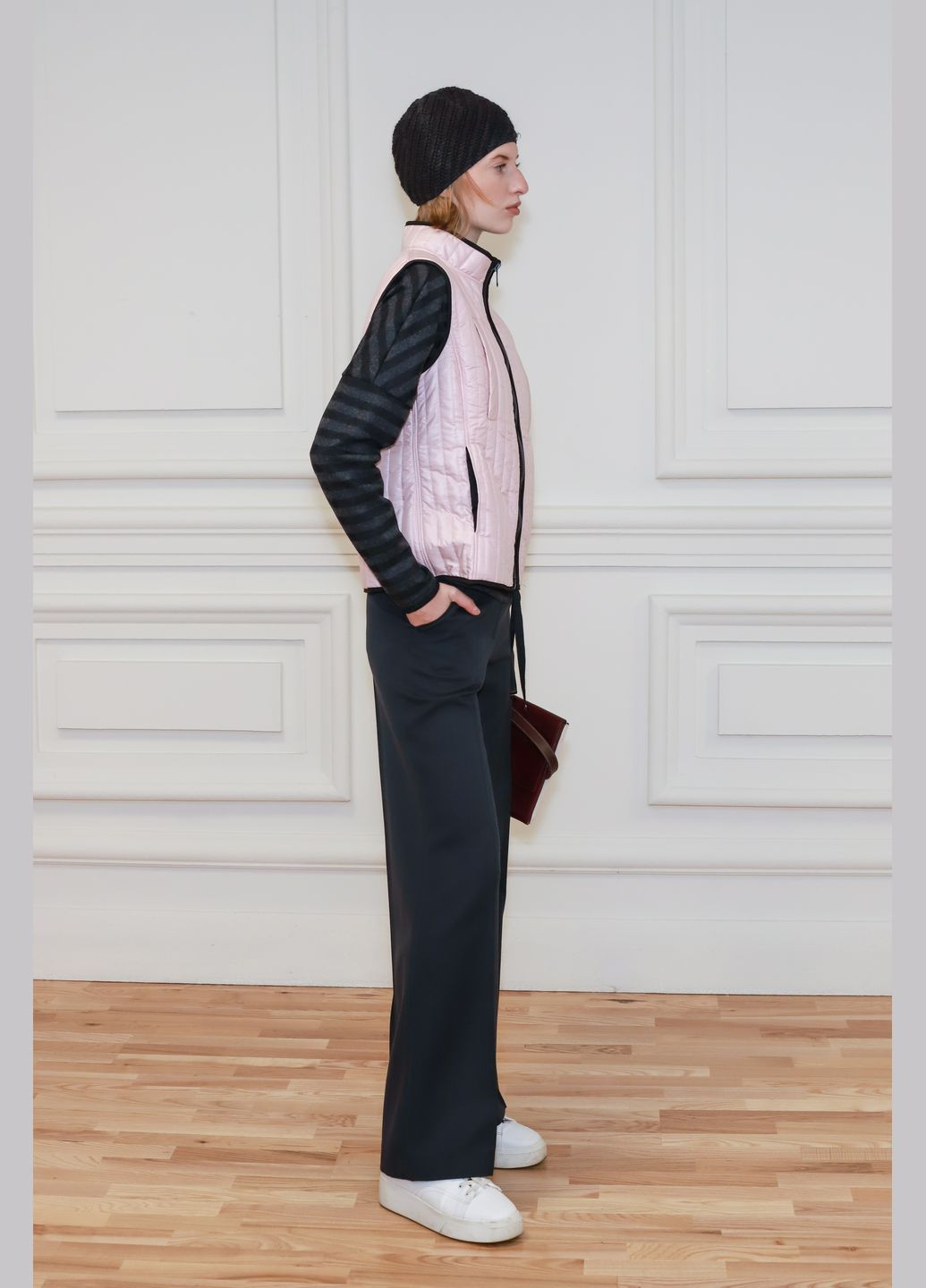 Розовая стеганная жилетка на молнии Женевра Dolcedonna (308260758)