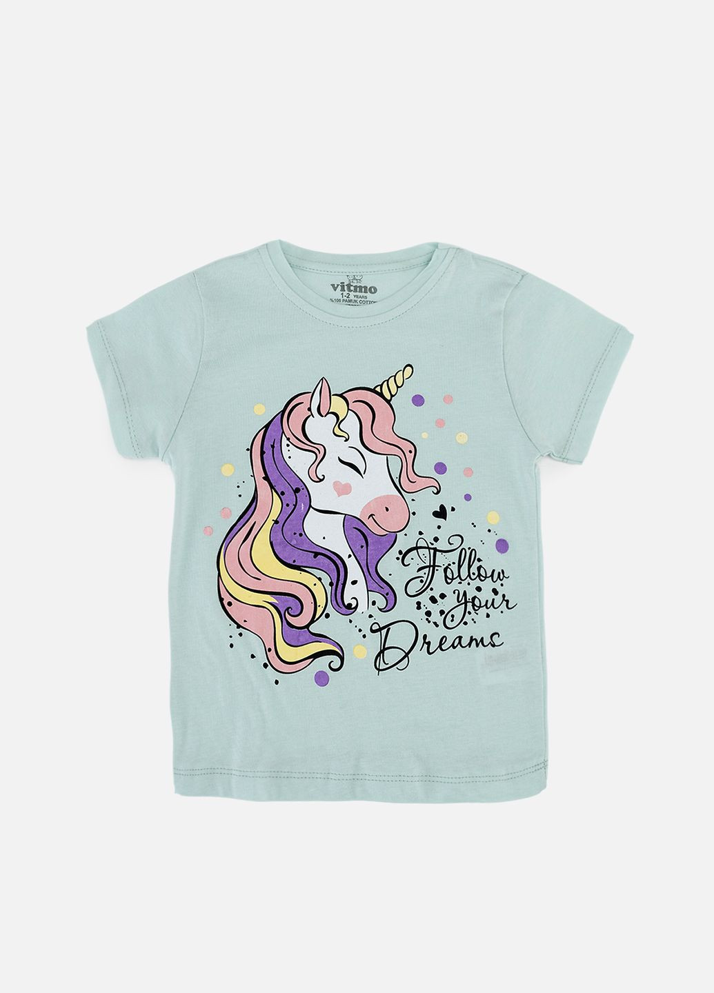 Мятная пижама для девочки цвет мятный cb-00249777 Vitmo