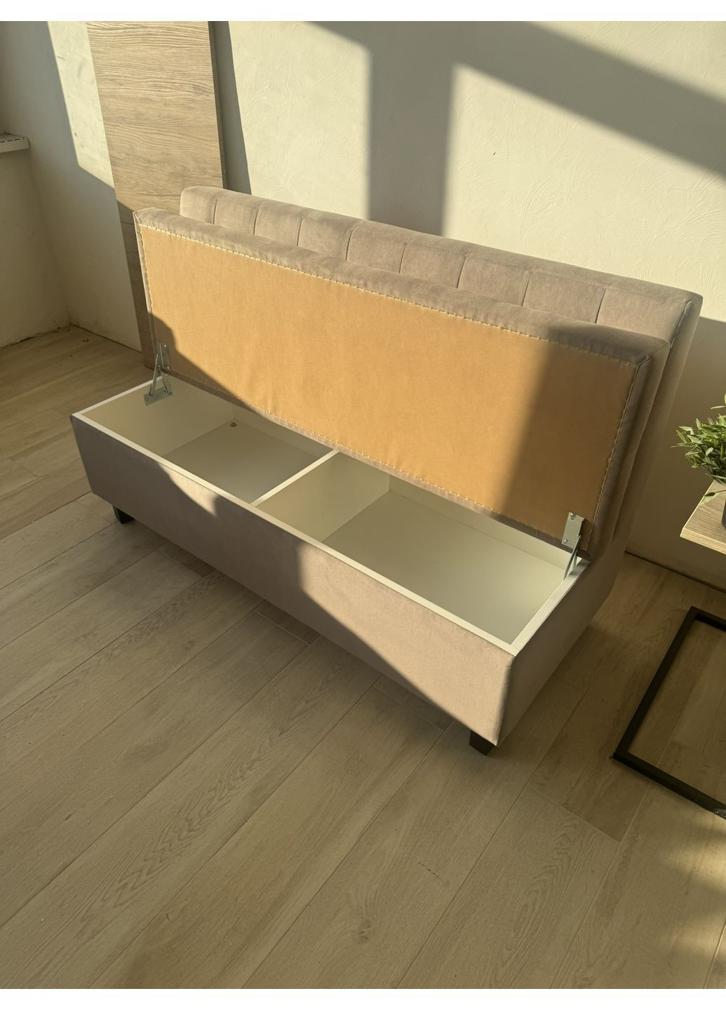 Диван на кухню 1,40м с нишей Поло, кухонный уголок в бежевой ткани No Brand (361865497)