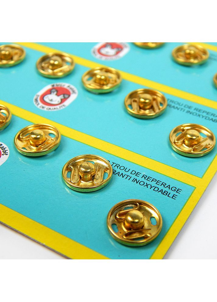 Кнопки пришивные №1, металл, Ø 10 мм, золотой (набор 6 шт) No Brand (365833299)
