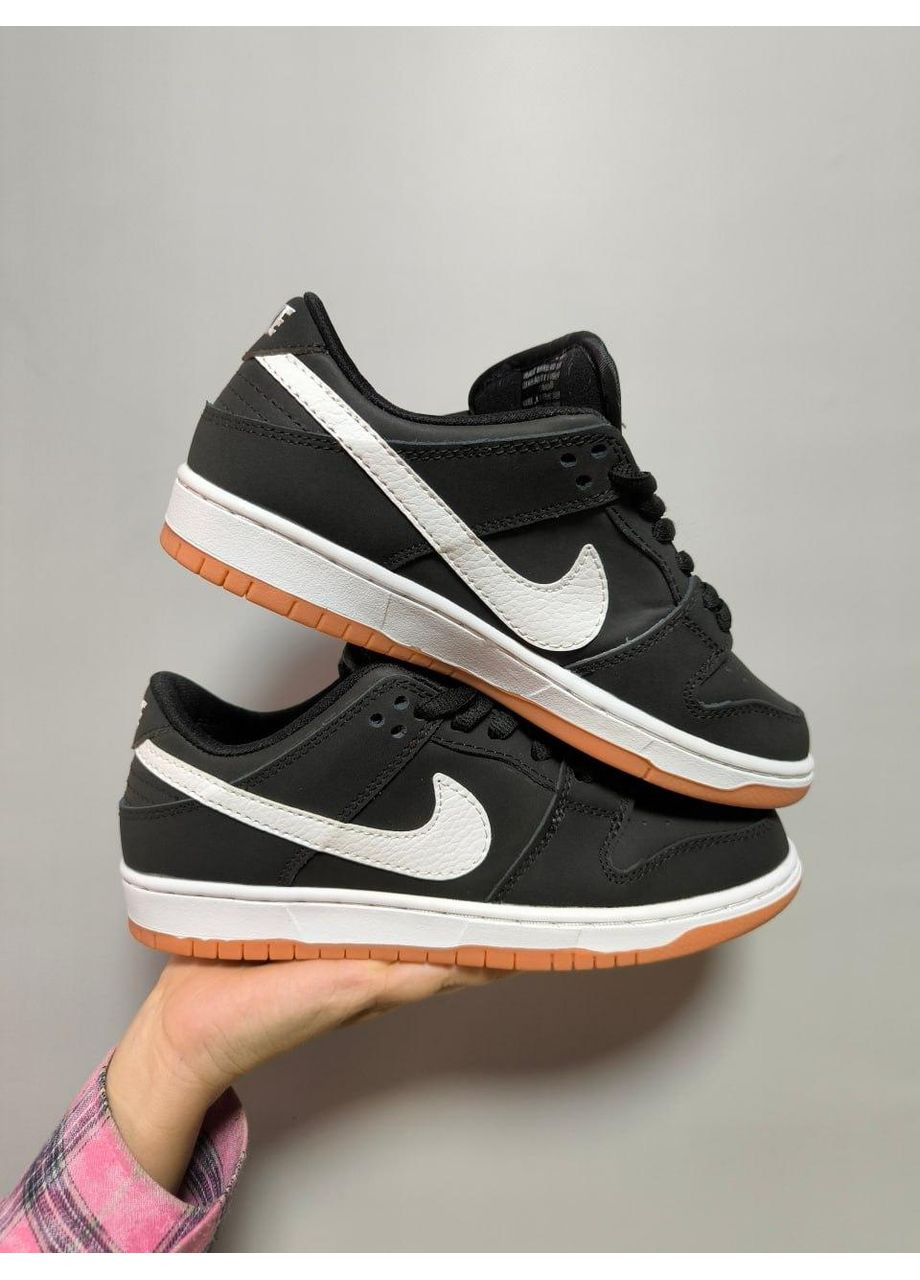 Чорні Зимовий кросівки чоловічі nike sb dunk low sb black gum найк сб данк No Brand