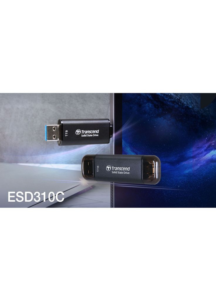 Накопитель SSD USB 3.2 512GB (TS512GESD310C) Transcend (343248956)
