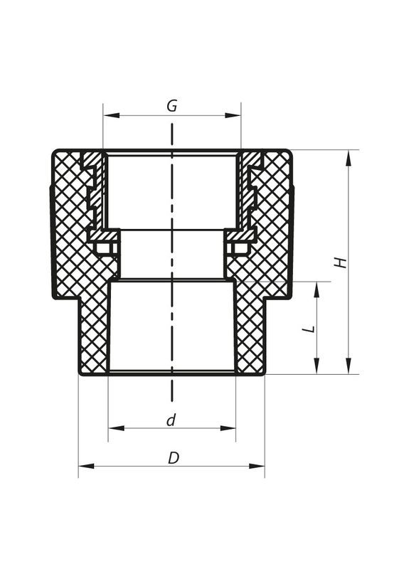 Соединительная муфта ВР 20x1/2F PPR K0085.PRO (KP0103) KOER (315442440)
