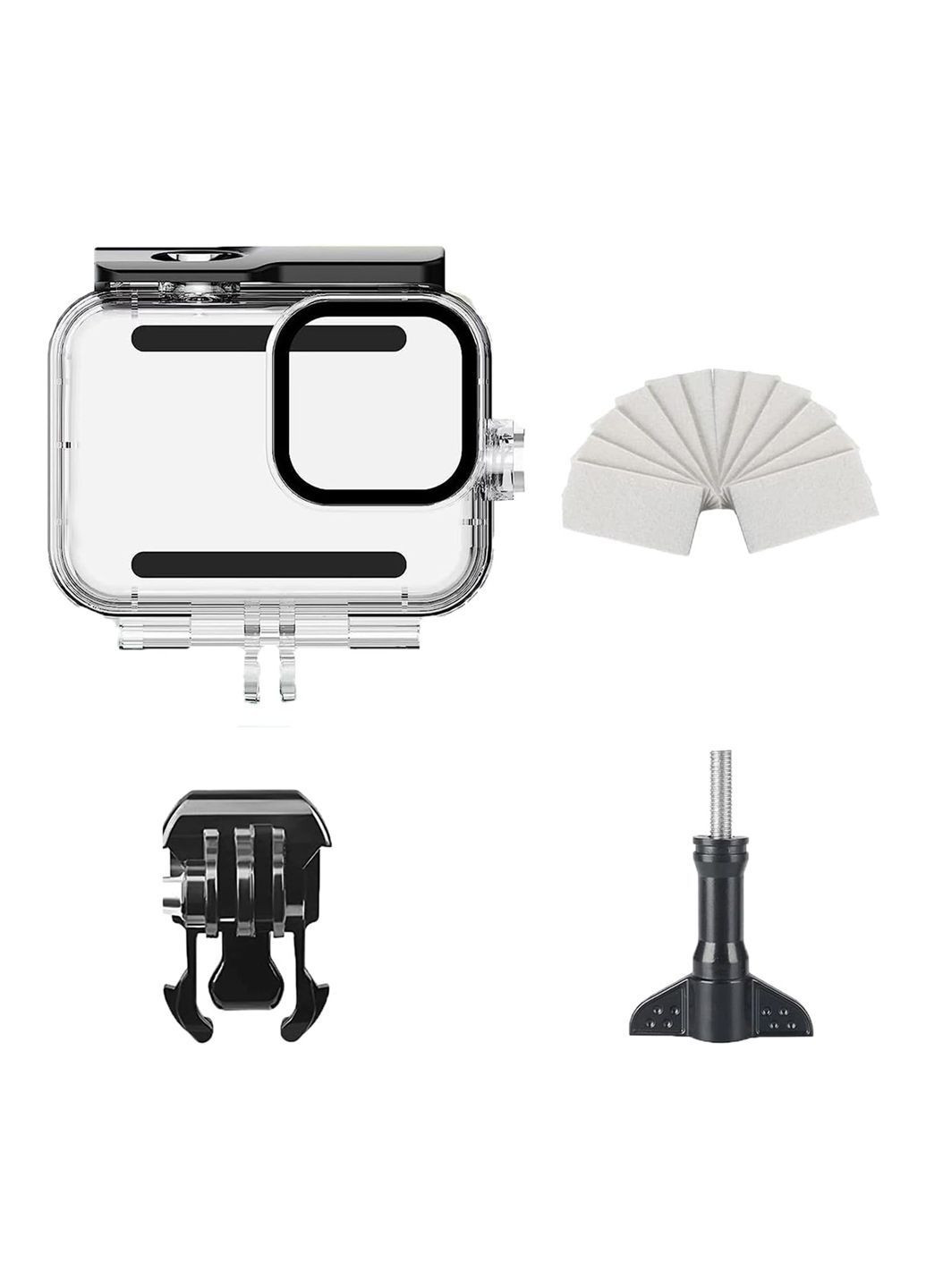 Водонепроницаемый подводный чехол для Go Pro Hero 12/11/10/9 до 60 м/196 футов прозрачный FitStill Amazon (362133846)