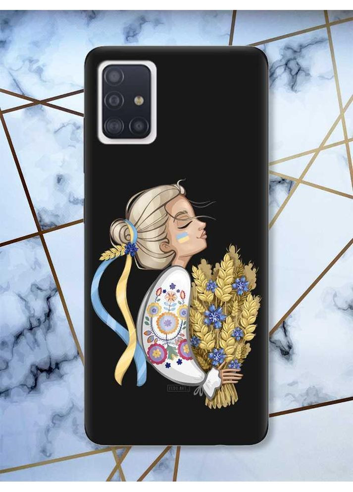Матовый чехол на Samsung Galaxy A71 / A715 патриотический дизайн Украинка с колосками принт 173 Creative (359496309)