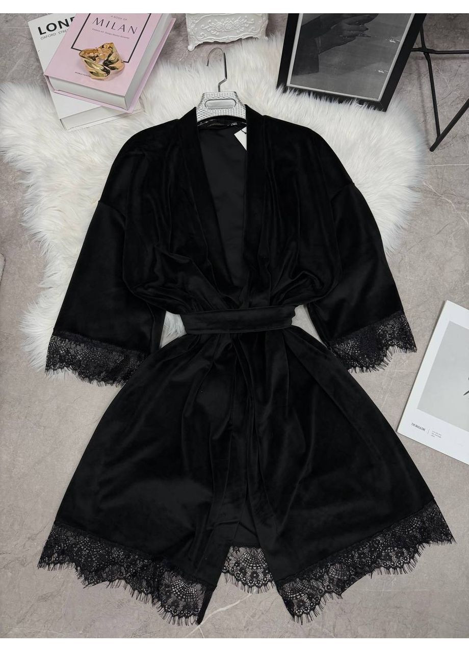 Халат велюровий з мереживом MonCher (371257731)