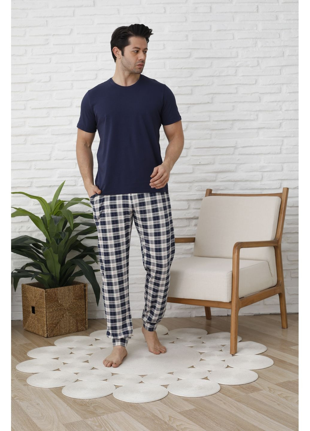 Чоловічі піжамні штани Plus size Tom John (368826862)