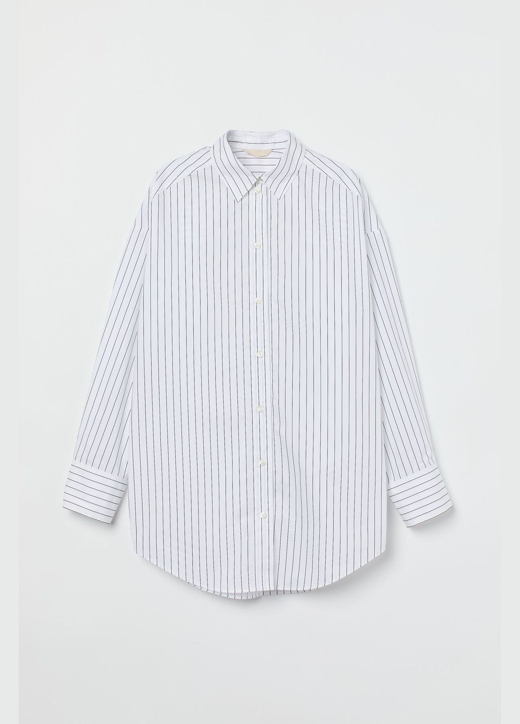 Белая повседневный рубашка в полоску H&M