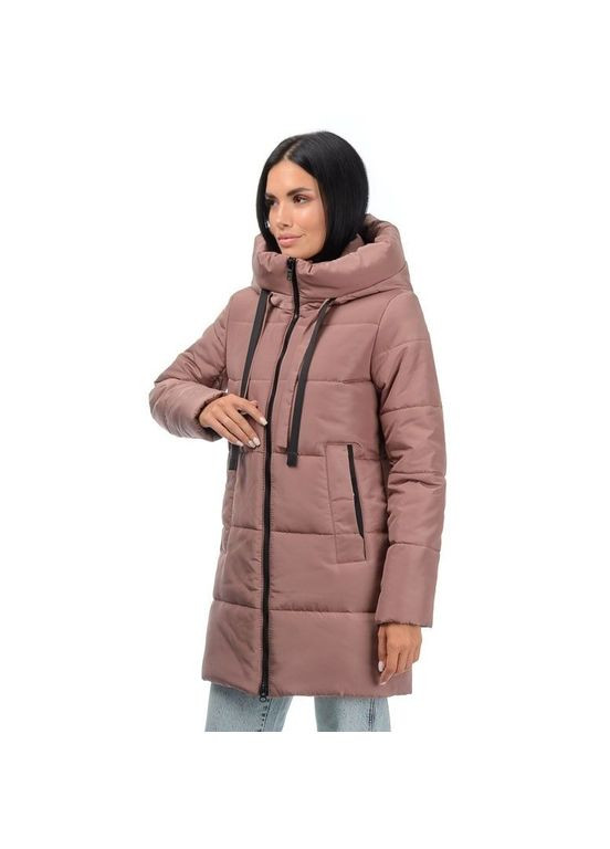Кофейная зимняя зимняя женская куртка молодежная SK