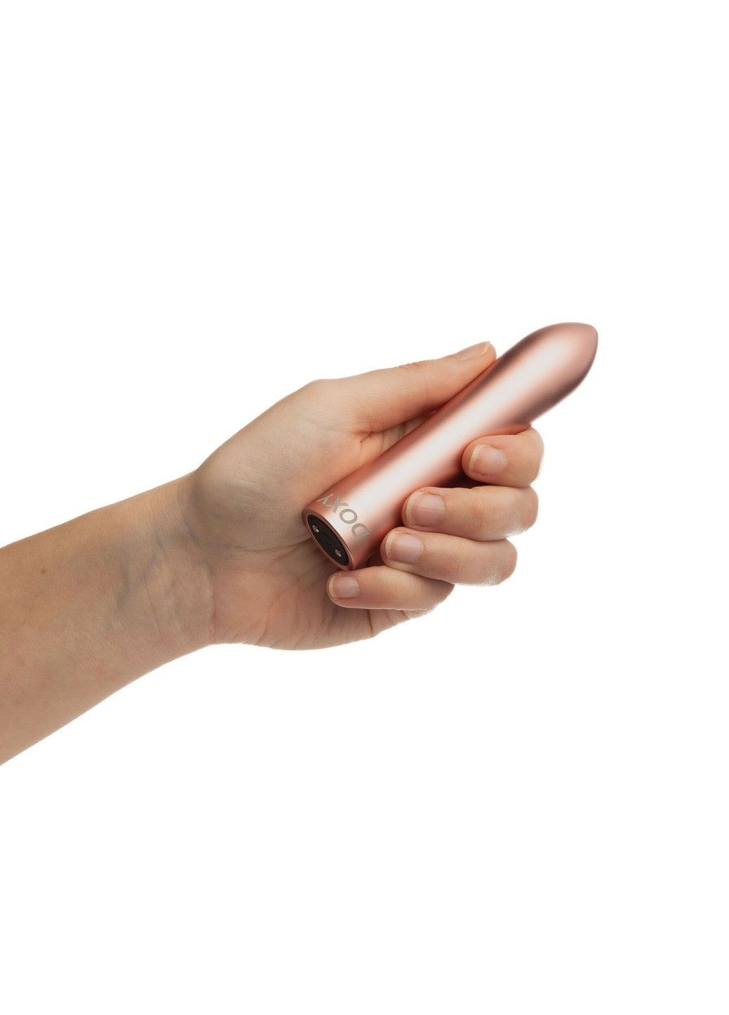 Мощная вибропуля ROSE GOLD в металлическом кейсе, ультрагладкая, 7 режимов Doxy (316231812)