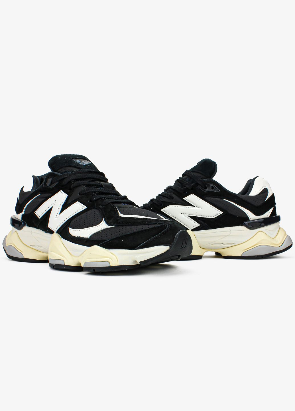 Кросівки жіночі і чоловічі New Balance 9060 Black/White | Нью Баланс 9060 чорні No Brand чорні демісезони (336068676)