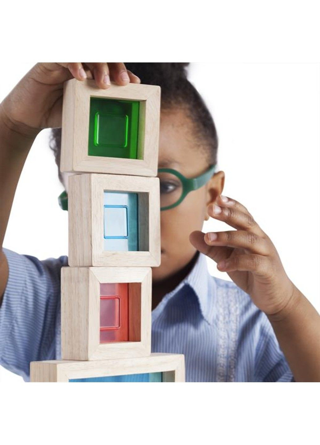 Кубики Block Play Большая радуга, 14 см, 30 шт. (G3016) Guidecraft (331173893)