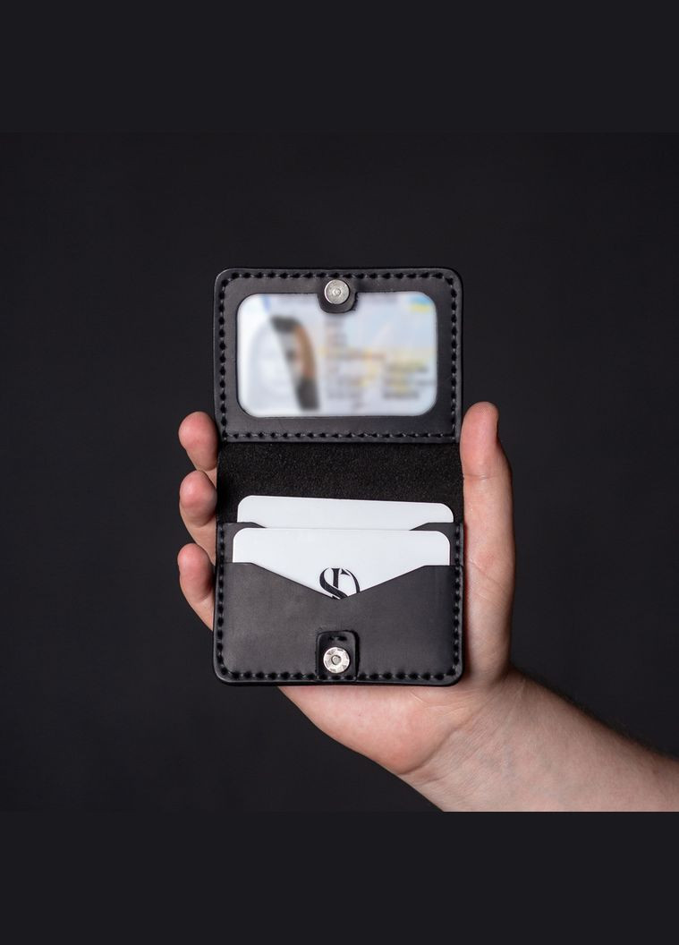 Обложка на ID паспорт черная SD Handmade (366577963)