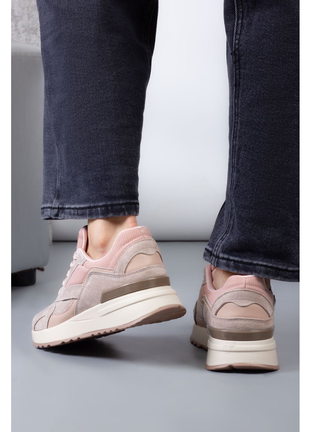 Кроссовки женские WKL81-2 натуральная замша розовые 346540 Hoseily розовые (364487173)