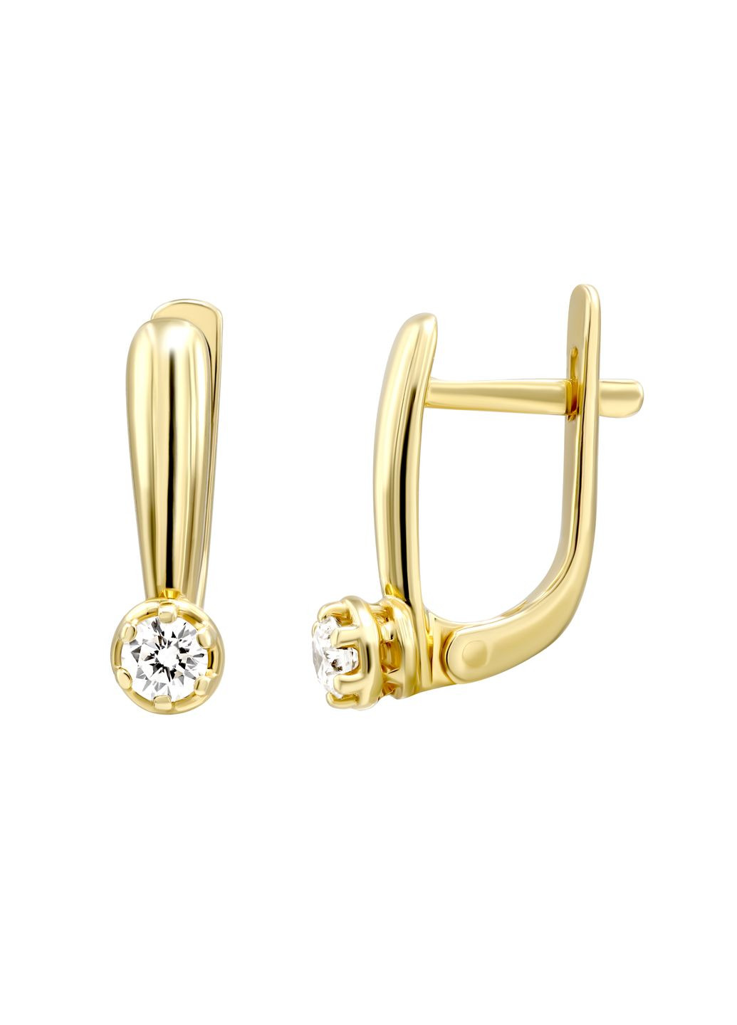 Сережки з діамантами у жовтому золоті 1С579-0003 Zarina (334876295)