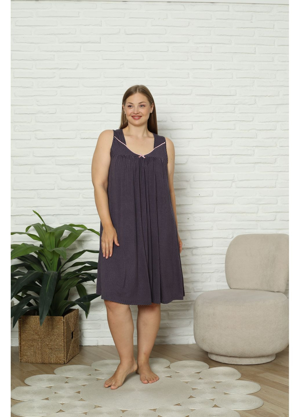 Рубашка на широких бретельках Plus Size Nicoletta (365720443)