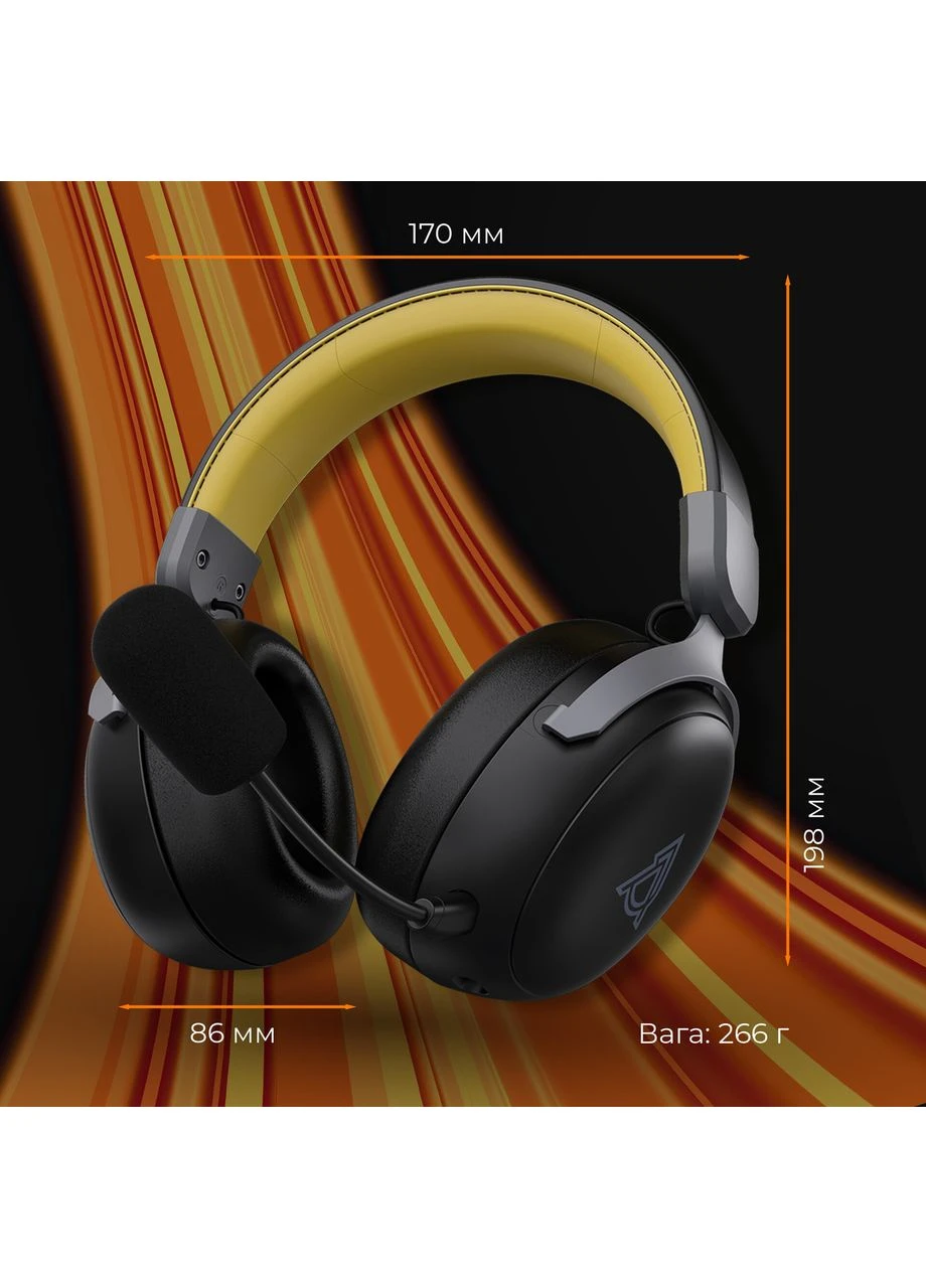 Bluetooth-гарнітура AHM08 MAX 3-Mode Чорний (AHM08-MAX-BGY) Ajazz (400185283)