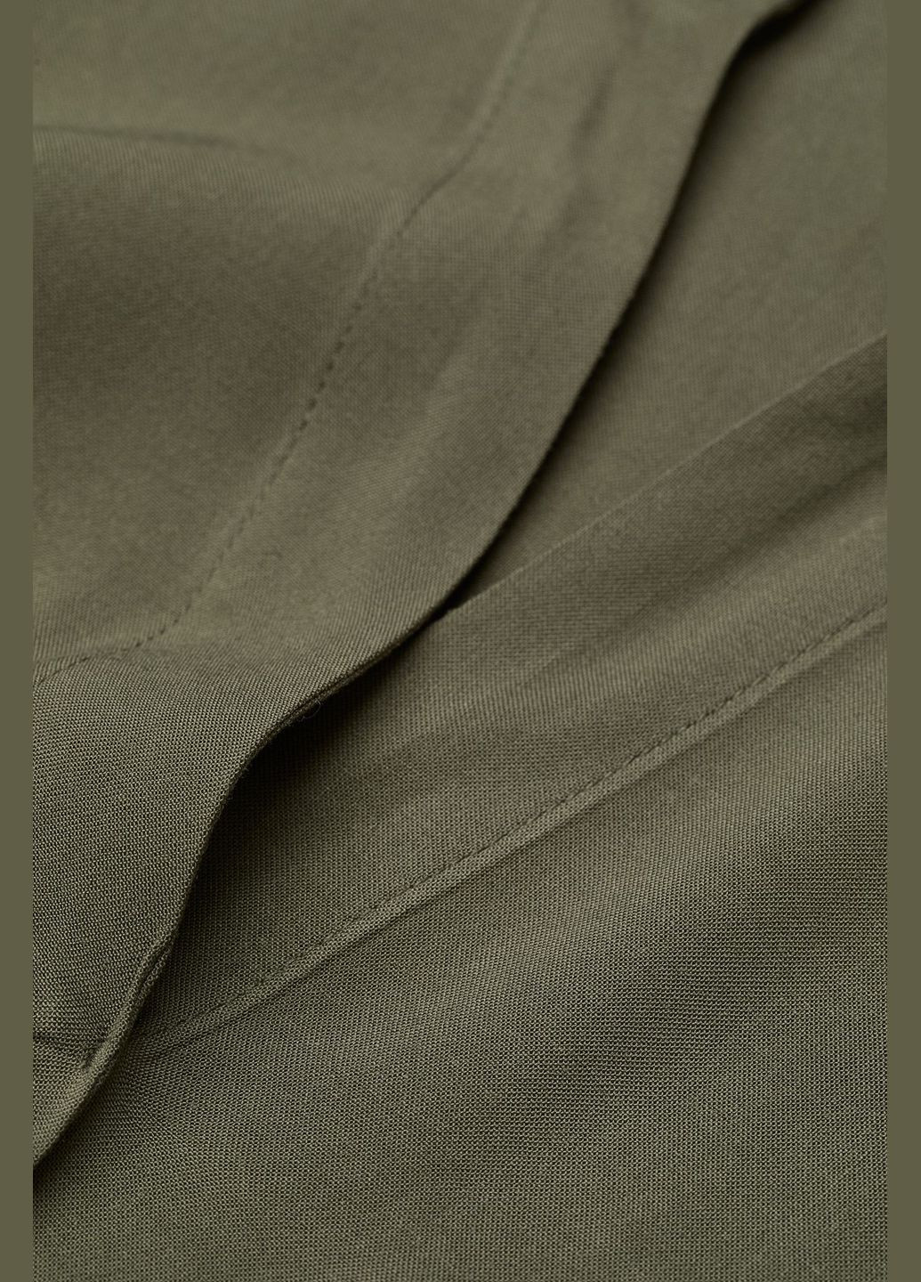 Оливкова (хакі) сукня з к/р H&M однотонна