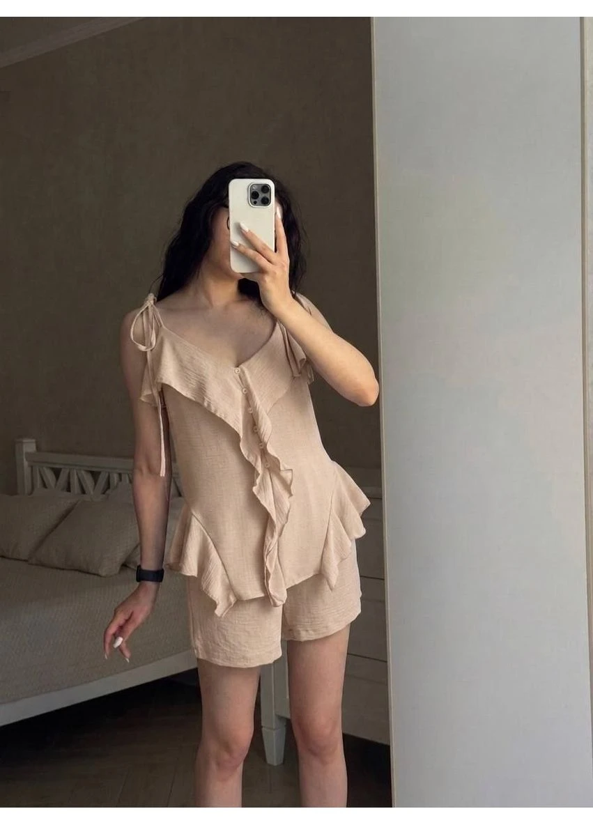 Женский костюм из жатки No Brand (400277021)