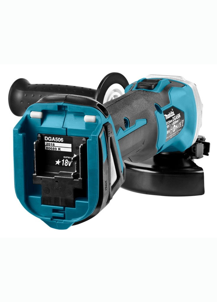 Акумуляторна кутова безщіткова шліфмашина DGA506Z болгарка шліфмашинка КШМ (18В, 125мм) (4000) Makita (295035970)