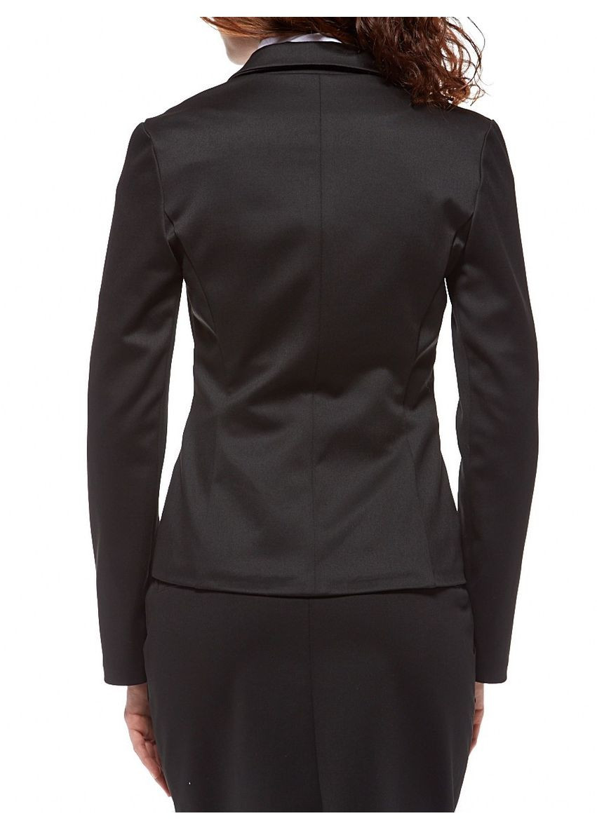 Черный женский деловой жакет без подкладки ж06 2 Льва - демисезонный