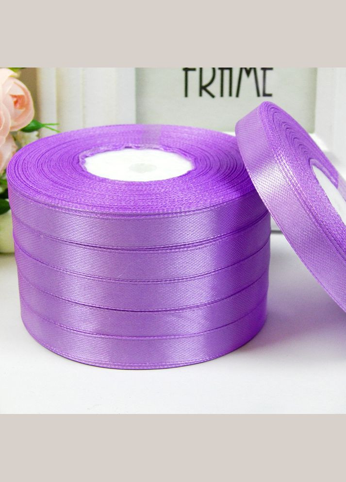 Стрічка атласна однотонна, 1 см, №21 бузковий (рулон 33 м) No Brand (351902826)