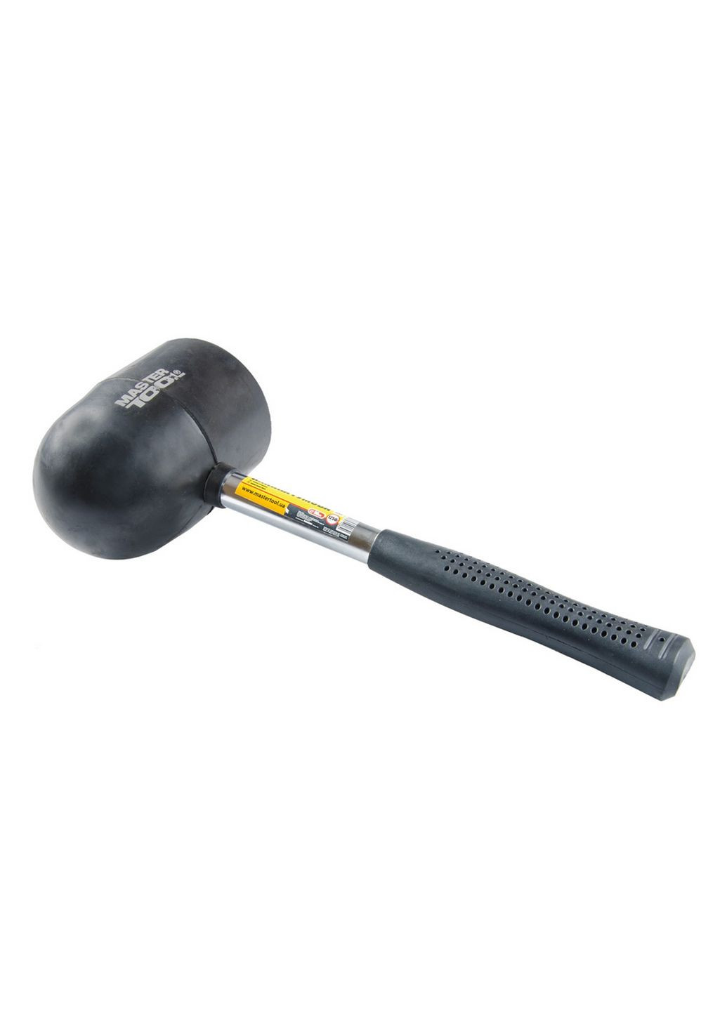 Киянка резиновая 90 мм 1250 г металлическая рукоятка полукруглый боек черная 02-1305 Mastertool (364964758)