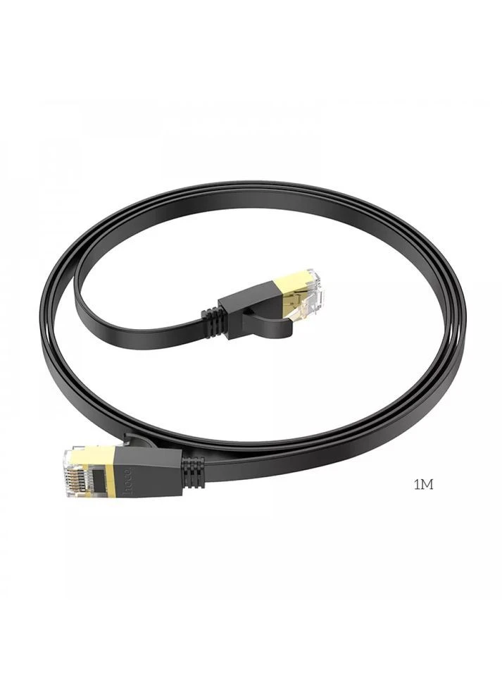 Кабель US07 RJ45 1 м черный — LAN Ethernet патч-корд для интернета Hoco (379310042)