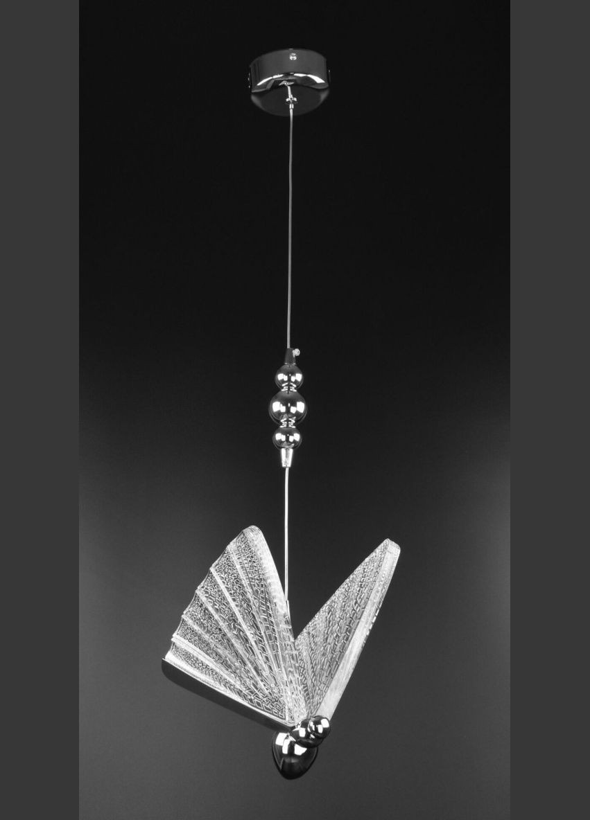 Люстра светодиодная подвесная LED светильник для квартиры на потолок лэд 26524 Хром 30-120х22х16 см. Sunnysky (364762219)