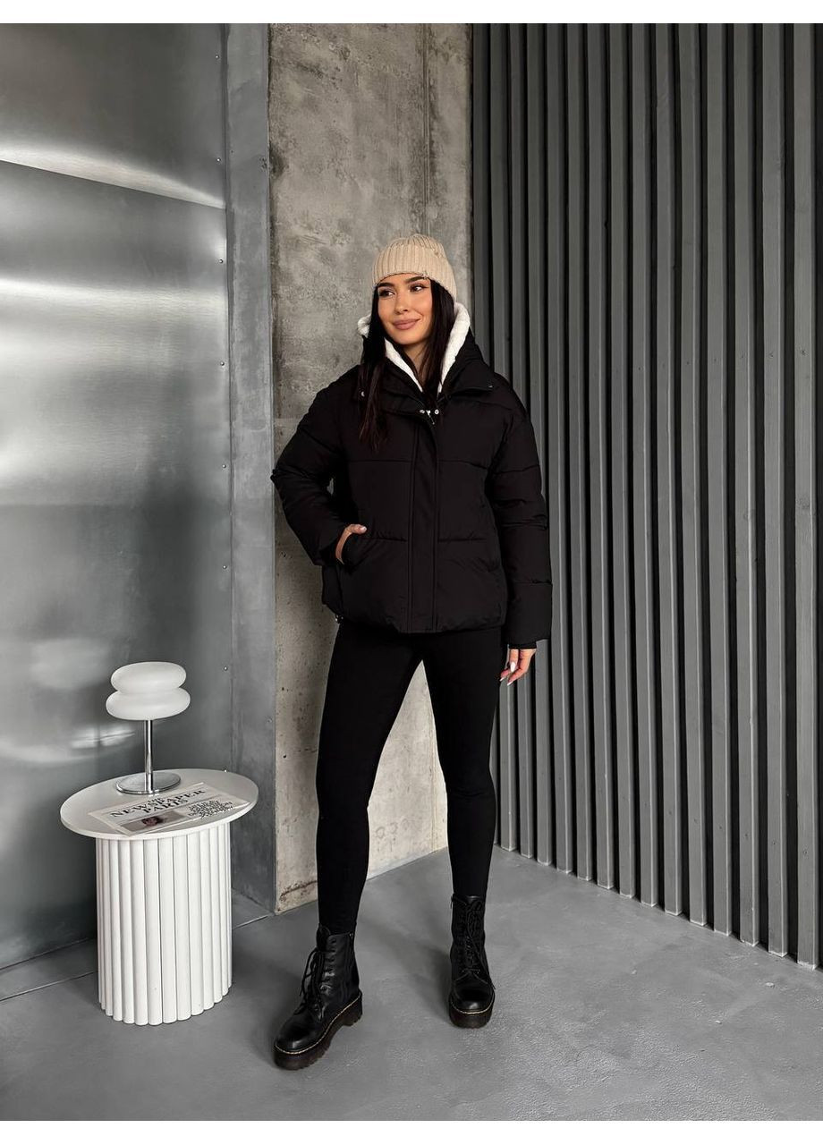 Чорна зимня куртка Україна UMButik
