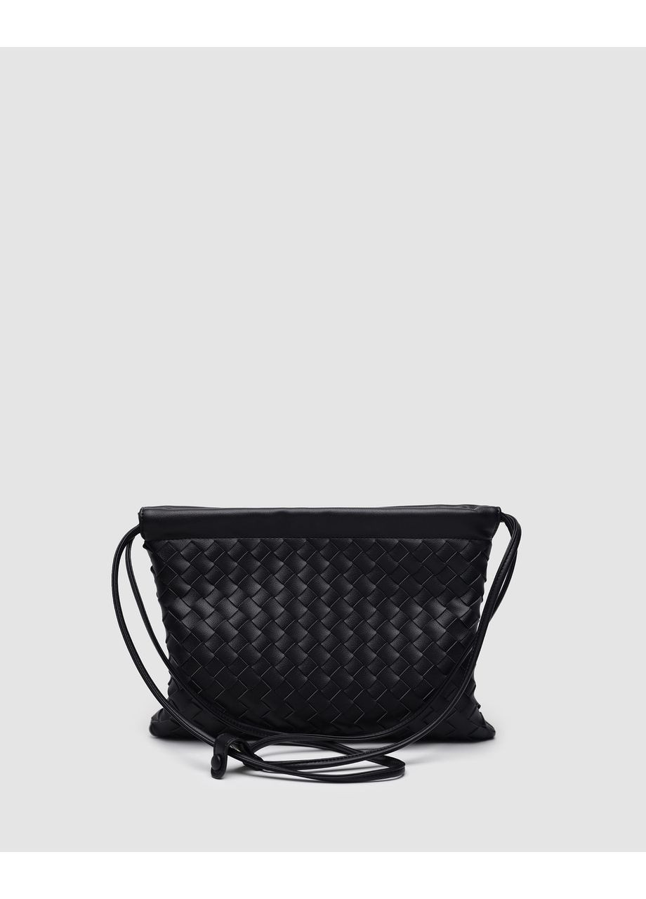 Сумка женская Vintage Leather Intrecciato Crossbody Bag Black No Brand (362044604)