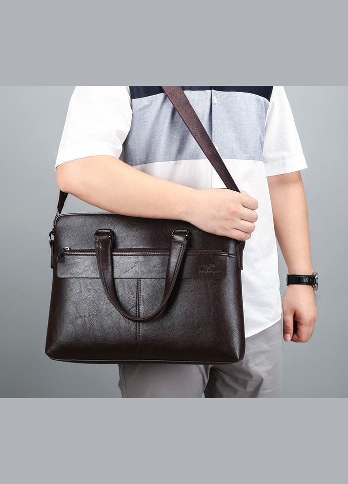 Мужская деловая сумка для документов офисная, модный мужской деловой портфель формат А4 черный No Brand (334730899)