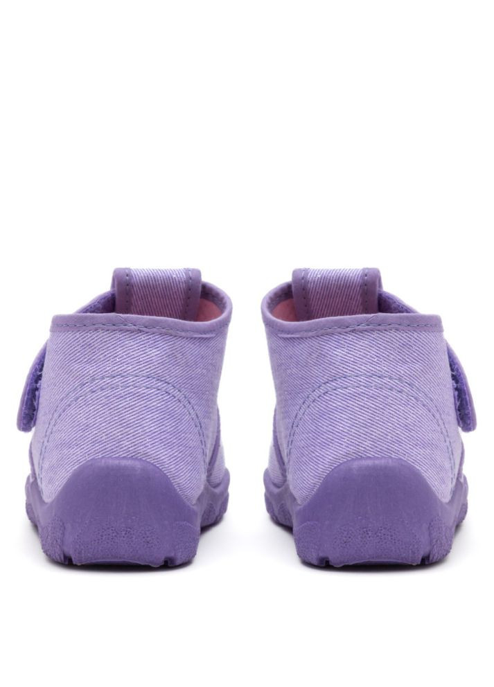 Фиолетовые тапочки детские kitty фиолетовые на липучке Oldcom