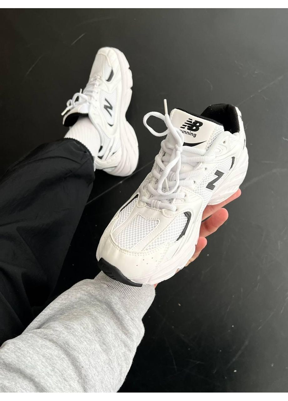 Чорні Осінні кросівки чоловічі new balance 530 white black v3 нью беланс 530 No Brand