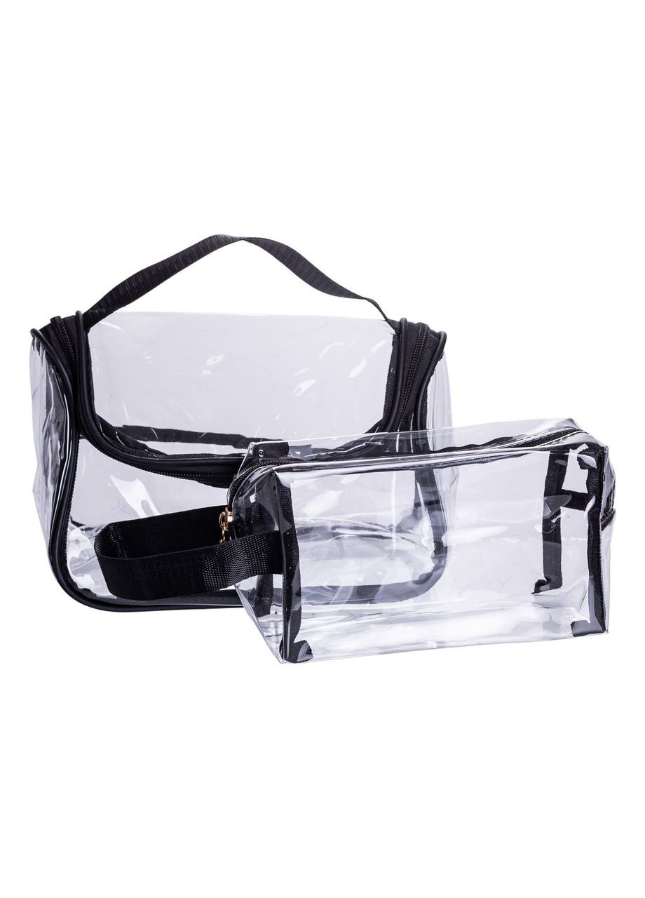 Набір прозорих жіночих косметичок для дому 2 (шт) Чорний HP-16-6K Yiwu (370973949)