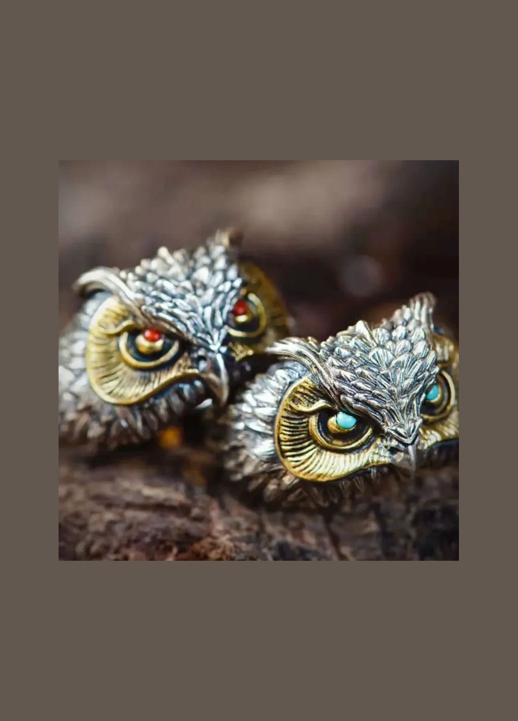 Модний перстень у вигляді Сови з червоними очима, каблучка мудрості, розмір регульований Fashion Jewelry (292861973)