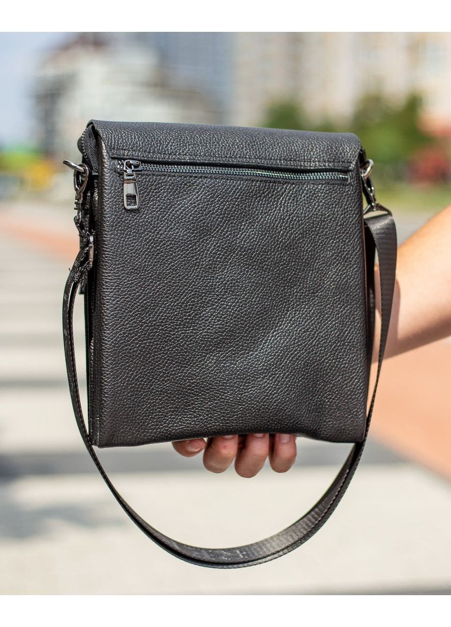 Чоловіча шкіряна сумка-месенджер через плече TD-18621 чорний Bexhill (336552121)