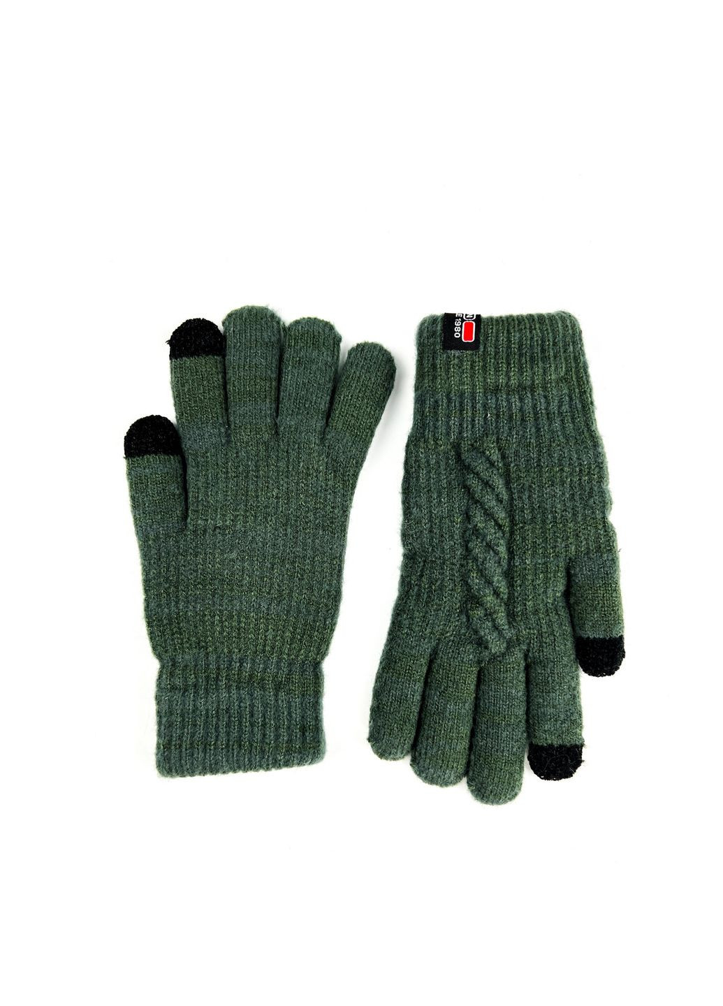 Перчатки Smart Touch мужские шерсть с акрилом хаки БАРРИ 291-355 LuckyLOOK 291-355m (289360752)