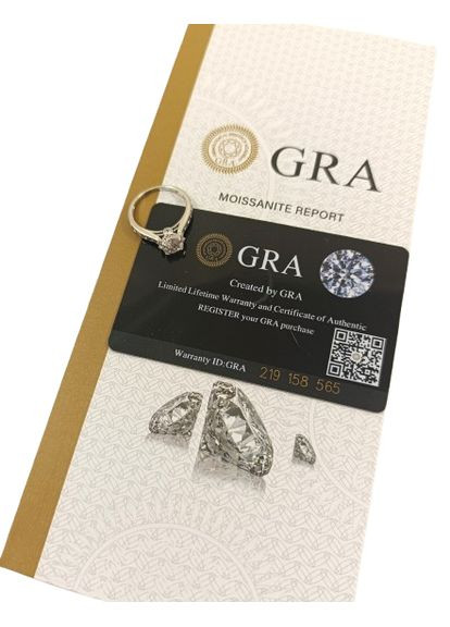 Серебряное кольцо с муассанитом 1,2 ct. 7 мм 18 размер, Сертификат (219158565) Shatlen Каблучка (338624523)