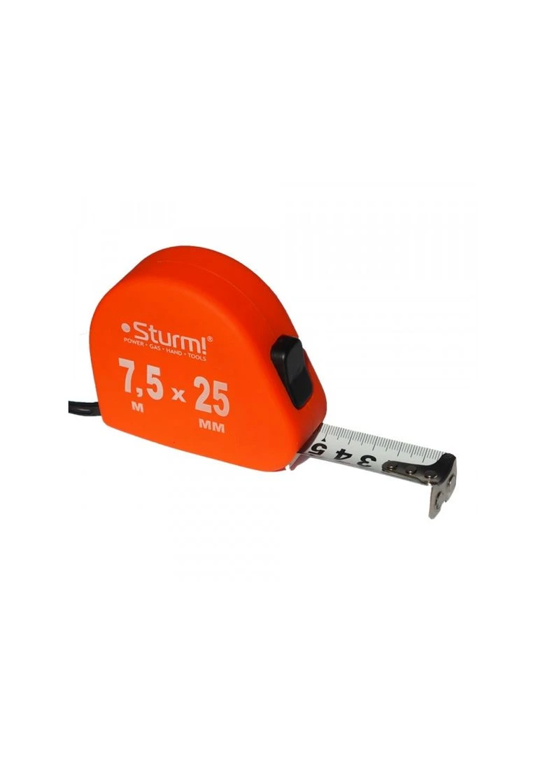 Рулетка 7,5 м Х 25мм, автостоп, Soft Touch 3100203 Sturm (388657460)