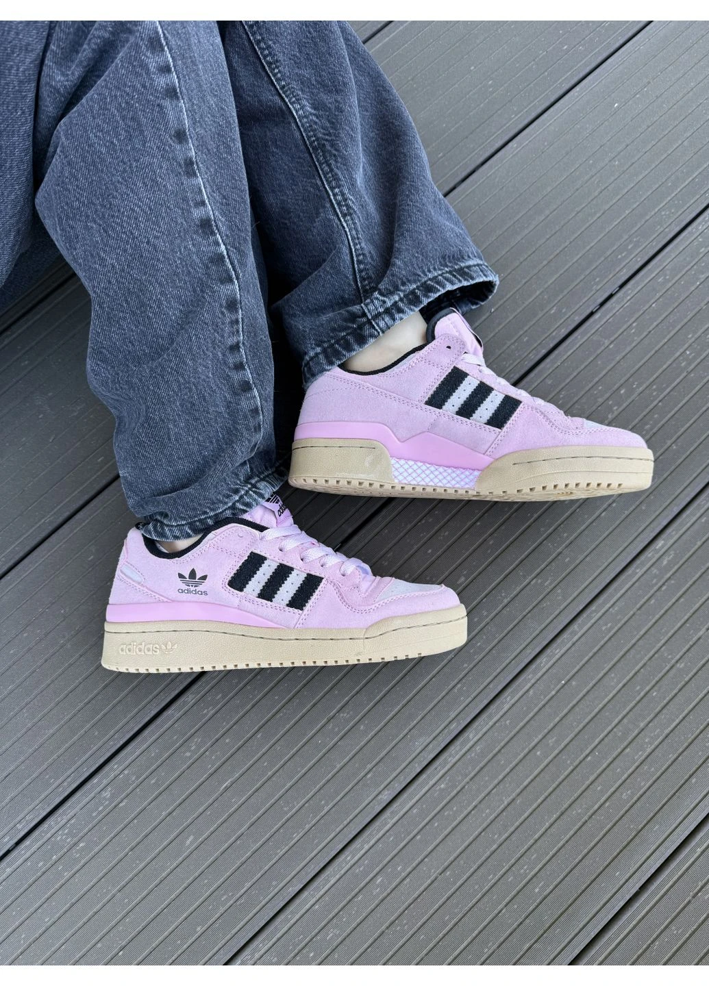 Рожеві кросівки чоловічі adidas forum pink адідас форум рожеві демісезон No Brand