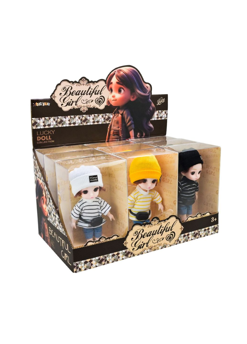 Лялька в стильному вбранні, іграшка, ціна за бокс 9 шт., в асортименті - No Brand 8580 (371924585)