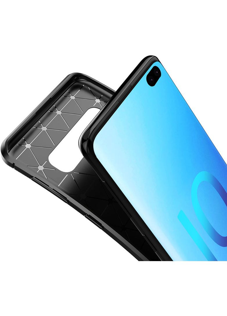 Чехол-накладка TPU Carbon Fiber 1,5mm Case Samsung Galaxy S10+ Black Toto (301836635)