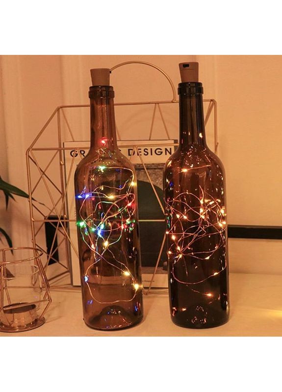 Светодиодная гирлянда (CW-GC-20L2BMC) пробка для бутылки на батарейках 20LED, 2м, 5шт/уп, цветная Colorway (370620109)