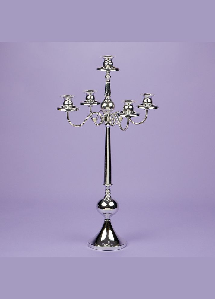 Подсвечник на 5 свечей хром 73 см 12011-018 Lefard (346530364)