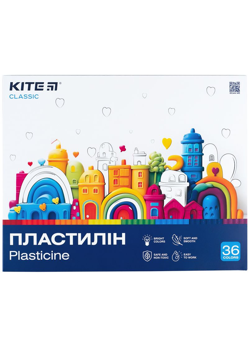 Пластилин 36 цв. 720 г. KITE Classic Class (329899328)